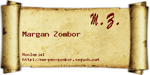Margan Zombor névjegykártya